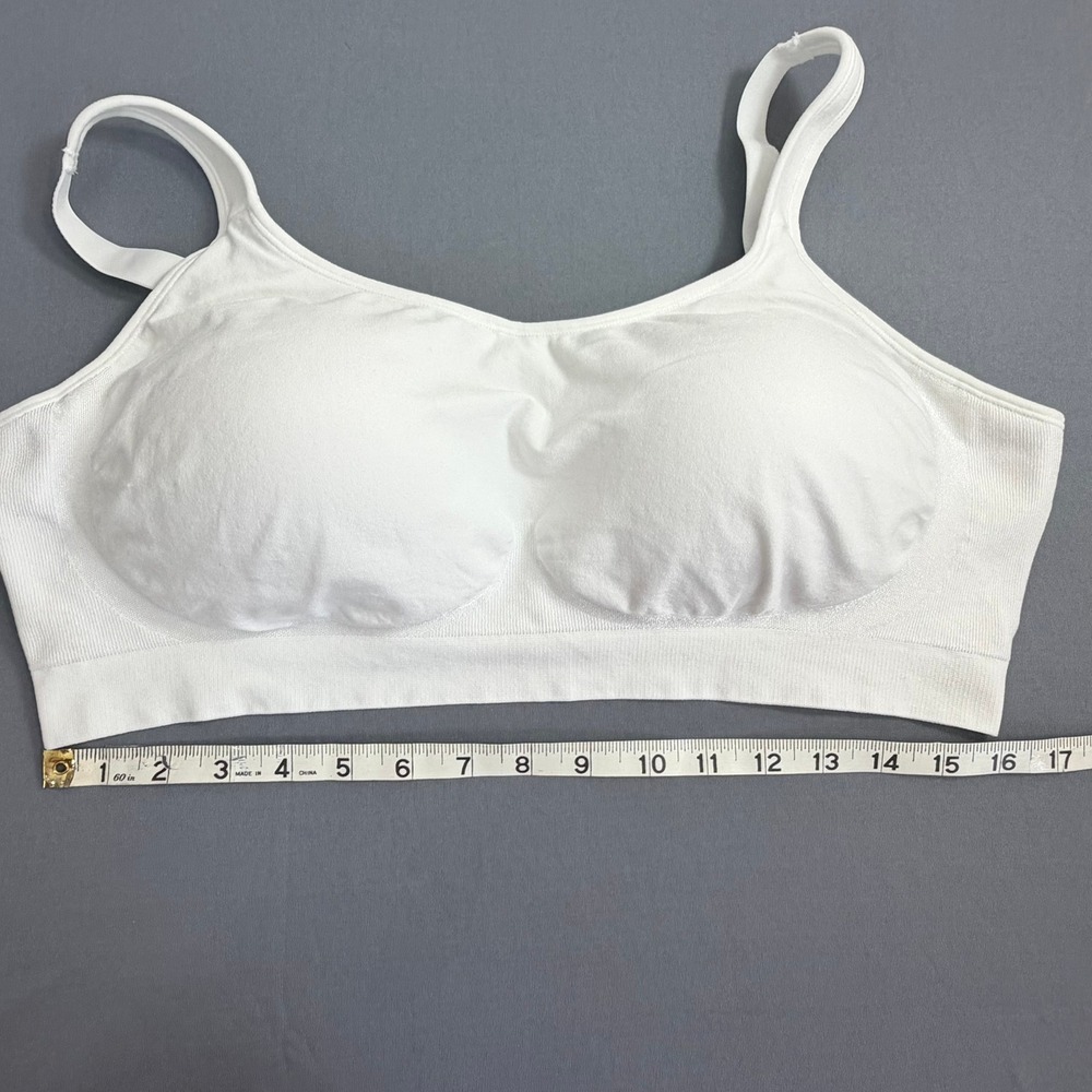 Shapermint Women Scoop Neck Bra 2XL White Wireless Seamless Athleisure Everyday - Picture 3 of 7